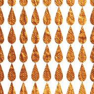Seamless pattern with gold painted drops of rain N5