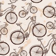 Seamless bicycles pattern Stylish sporty print N3