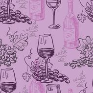 Seamless pattern - wine and winemaking N2