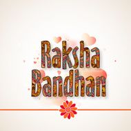 Floral text for Raksha Bandhan celebration