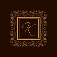 Premium monogram with English Alphabet K N2