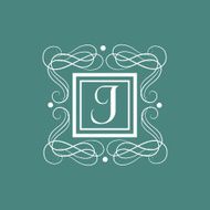 English Alphabet J for premium monogram N2