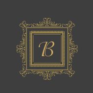 English Alphabet B for premium monogram N2