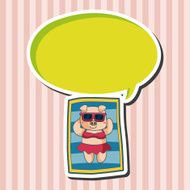 animal summer cartoon theme elements N37