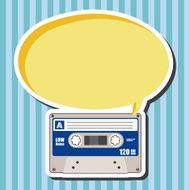 Audiotape theme elements vector eps N80