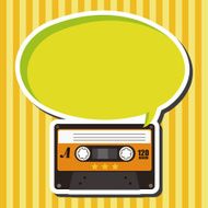 Audiotape theme elements vector eps N82