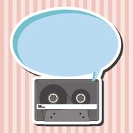 Audiotape theme elements vector eps N83