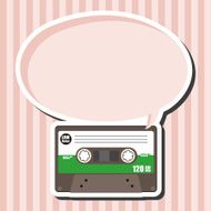 Audiotape theme elements vector eps N84
