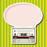 Audiotape theme elements vector eps N85