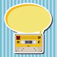 Audiotape theme elements vector eps N86