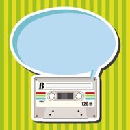Audiotape theme elements vector eps N88