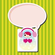 Matryoshka Russian traditional wooden doll vector pattern el N140
