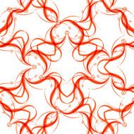 Floral seamless pattern Abstract waves with leaves eco nature background N10