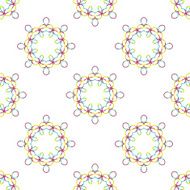 Seamless vector geometric abstract pattern Creative round shapes made of N30