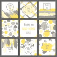 Set of hand-drawn seamless trendy patterns with ink brush strokes N3