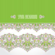 Vector vintage seamless border in Eastern style