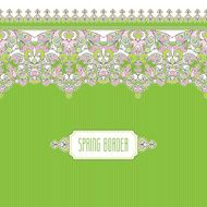 Vector vintage seamless border in Eastern style N3