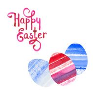 Vector background with watercolor eggs