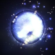 Starry background rich star forming nebula N2
