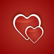 Valentine&#039;s Day Card with Hearts N4