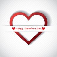Valentine&#039;s Day Card with Hearts N7