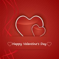 Valentine&#039;s Day Card with Hearts N8