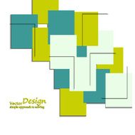 Abstract background of colored squares leaflets banners