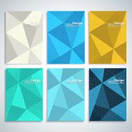 Abstract triangle six bannerov Shablony brochures leaflets billboards Vector
