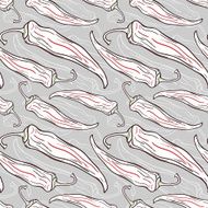 Seamless pattern with decorative chili peppers