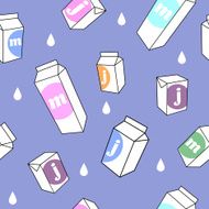 Seamless pattern with milk pack N3