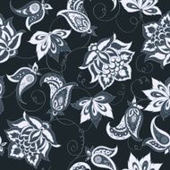 Floral Paisley Pattern Seamless Asian Textile Background N8