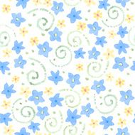 little cute watercolor flowers seamless pattern N4