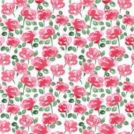 cute watercolor flowers seamless vector pattern N8