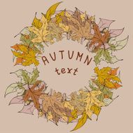 Autumn leaves frame for your text N2