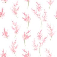 Hand painted watercolor flowers seamless pattern Vector illustration N3