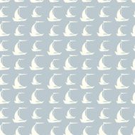 Seamless pattern with sailing ships on waves N2