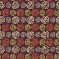 Seamless pattern with round doodle elements