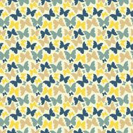 Seamless pattern with hand drawn outline butterflies N10