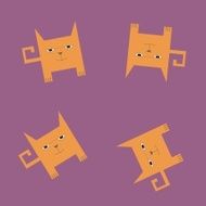 Seamless texture of cats
