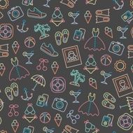 Pattern with summer symbols