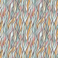 Seamless pattern with doodle waves ornament N28