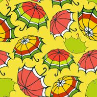 Seamless pattern with decorative umbrellas N2