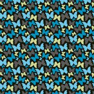 Seamless pattern with hand drawn butterflies N3