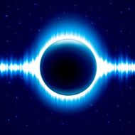 Dark blue colored space background with beautiful eclipse Vector illustration