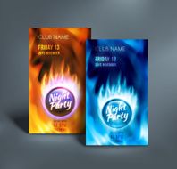 Night club colorful flyer templates Vector illustration