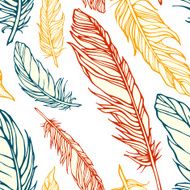 Seamless pattern with feathers N34