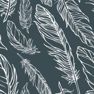 Seamless pattern with feathers N35