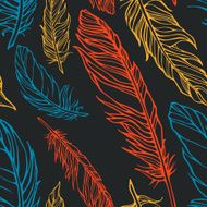Seamless pattern with feathers N37
