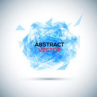 Abstract blue geometric explosion Vector speech buble