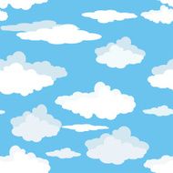 Seamless pattern of clouds on blue sky N2